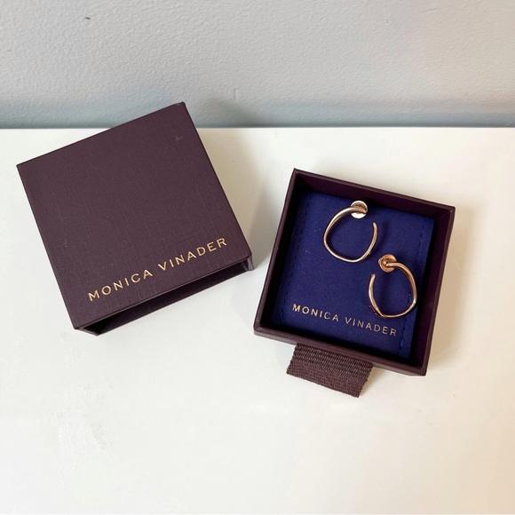 Monica Vinader Nura Reef Wrap Earrings 18ct Rose Gold Vermeil - Picture 2 of 6